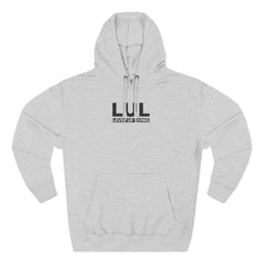 Level Up Living Fleece Hoodie — "Average Is a Choice" Three-Panel