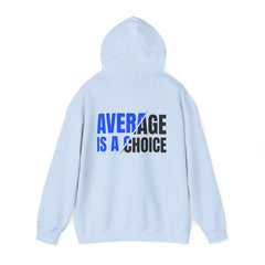 Level Up Living Hoodie — 'LUL' Motivational Pullover (Front Logo, Back ‘Average Is A Choice’)
