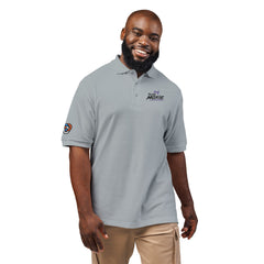 Embroidered Polo Shirt — 'Moxie' Logo Short-Sleeve