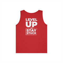 Level Up Tank Top — “Level Up or Stay Stuck” Motivational Fitness Tank