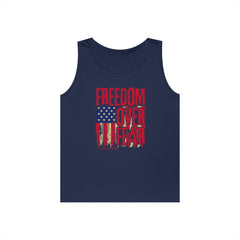 Freedom Over Fear American Flag Tank Top