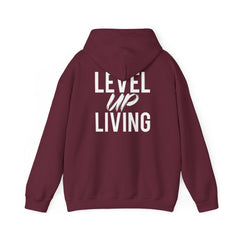 Level Up Living Hoodie — Motivational Pullover for Personal Growth