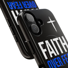 Faith Over Fear Phone Case — Tough Magnetic Protective Case with Cross Design