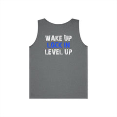 Wake Up Lock In Level Up- Level Up Living Tank Top -Athletics