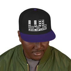 'Live Free' Distressed Flag Design - Embroidered Snapback Hat