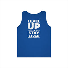 Level Up Tank Top — “Level Up or Stay Stuck” Motivational Fitness Tank