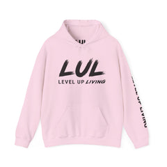 Level Up Living Hoodie — "Wake Up. Lock In. Level Up." Athletic Motivational Sweatshirt