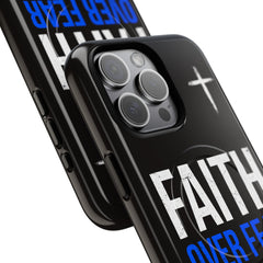 Faith Over Fear Phone Case — Tough Magnetic Protective Case with Cross Design