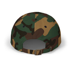 Level Up Living Dad Cap — Vintage American Flag Script Hat