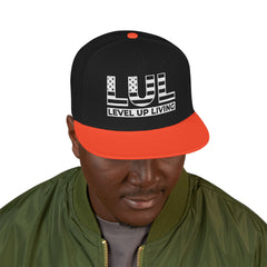 'Live Free' Distressed Flag Design - Embroidered Snapback Hat
