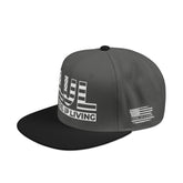 'Live Free' Distressed Flag Design - Embroidered Snapback Hat