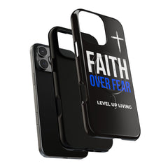 Faith Over Fear Phone Case — Tough Magnetic Protective Case with Cross Design