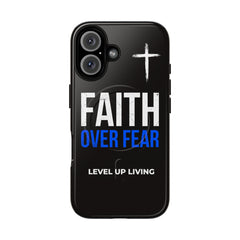 Faith Over Fear Phone Case — Tough Magnetic Protective Case with Cross Design