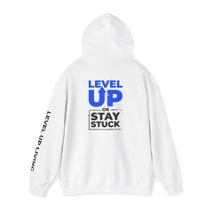 Level Up Hoodie — "Level Up or Stay Stuck" Motivational Pullover
