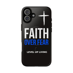 Faith Over Fear Phone Case — Tough Magnetic Protective Case with Cross Design
