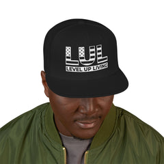 'Live Free' Distressed Flag Design - Embroidered Snapback Hat