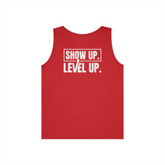 Level Up "Show Up. Level Up." Motivational Tank