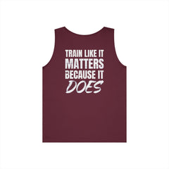 Motivational Fitness Tank Top — "LUL Level Up Living" | "Train Like It Matters Because It Does"