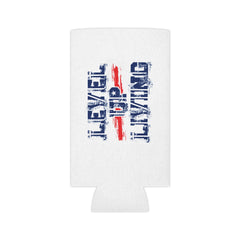 Patriotic Living Legend Can Cooler – Distressed Red, White & Blue Drink Koozie