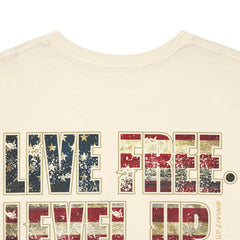 Live Free Level Up T-Shirt — Motivational Graphic Tee