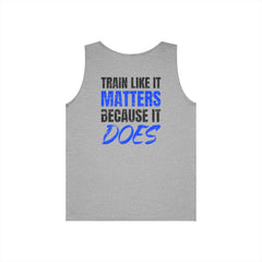 Motivational Fitness Tank Top — "LUL Level Up Living" | "Train Like It Matters Because It Does"