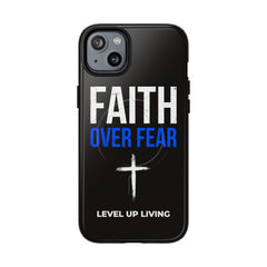 Faith Over Fear Phone Case — Tough Magnetic Protective Case with Cross Design
