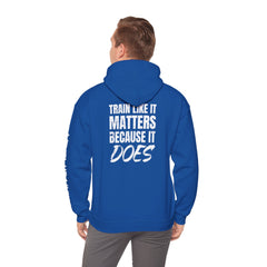 Hoodie — 'Level Up Living' Motivational Pullover (Train Like It Matters Because It Does)