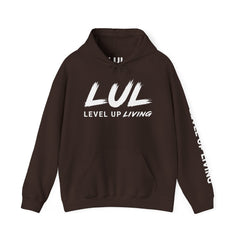 Level Up Living Hoodie — "Wake Up. Lock In. Level Up." Athletic Motivational Sweatshirt