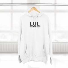 Level Up Living Fleece Hoodie — "Average Is a Choice" Three-Panel