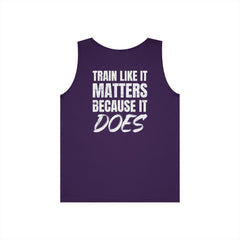 Motivational Fitness Tank Top — "LUL Level Up Living" | "Train Like It Matters Because It Does"