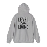 Level Up Living Hoodie — Motivational Graphic Pullover