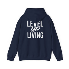Level Up Living Hoodie — Motivational Graphic Pullover