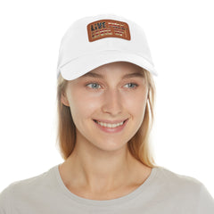 Leather Patch Dad Hat — 'Live Free' Vintage American Flag Baseball Cap