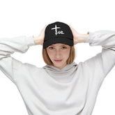 Distressed Cross Cap — "LUL" Script Christian Baseball Hat