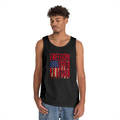 Freedom Over Fear American Flag Tank Top