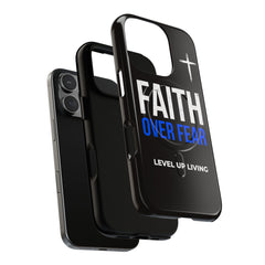 Faith Over Fear Phone Case — Tough Magnetic Protective Case with Cross Design