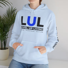 Level Up Living Hoodie — "WEALTH IS BUILT BY PEOPLE WHO TAKE ACTION" Entrepreneur Sweatshirt