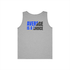 Motivational Tank Top — "LUL Level Up Living" / "Average Is A Choice"