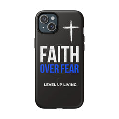 Faith Over Fear Phone Case — Tough Magnetic Protective Case with Cross Design
