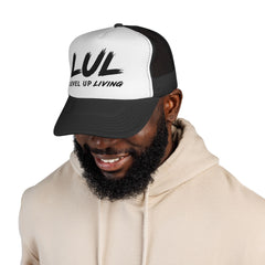 Trucker Hat – "LUL Level Up Living" Mesh Cap | Motivational Casual Streetwear