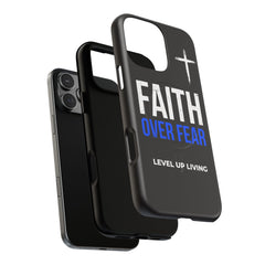Faith Over Fear Phone Case — Tough Magnetic Protective Case with Cross Design