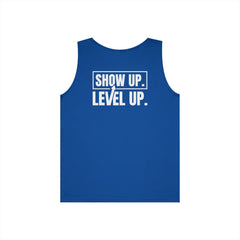 Level Up "Show Up. Level Up." Motivational Tank