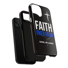 Faith Over Fear Phone Case — Tough Magnetic Protective Case with Cross Design