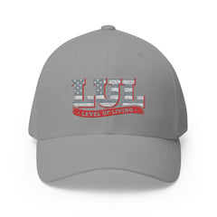 Level Up Living Embroidered Cap — LUL Patriotic Structured Hat