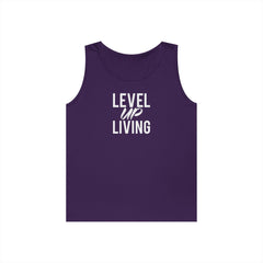 Level Up Living Tank Top — Motivational "Level Up Daily" Fitness Tank