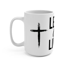 Level Up Living Mug — 15oz Inspirational Christian Cross Coffee Cup