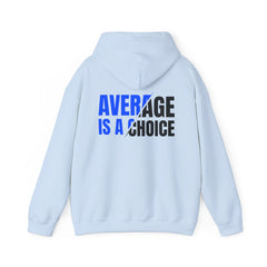 Level Up Living Hoodie — 'LUL' Motivational Pullover (Front Logo, Back ‘Average Is A Choice’)