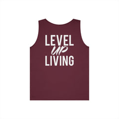 Level Up Living Tank Top — Motivational 'LUL' Fitness & Lifestyle Graphic