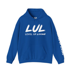 Level Up Living Hoodie — "Wake Up. Lock In. Level Up." Athletic Motivational Sweatshirt