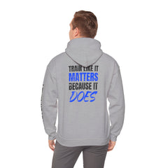 Hoodie — 'Level Up Living' Motivational Pullover (Train Like It Matters Because It Does)